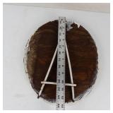 Vintage Mid-Century Wall Mirror With Metal Stand