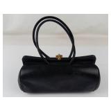 Vintage Talon Black Structured Kiss-Lock Handbag