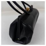 Vintage Talon Black Structured Kiss-Lock Handbag