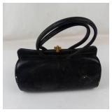 Vintage Talon Black Structured Kiss-Lock Handbag
