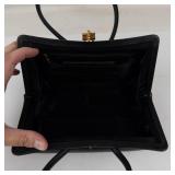 Vintage Talon Black Structured Kiss-Lock Handbag