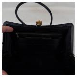 Vintage Talon Black Structured Kiss-Lock Handbag