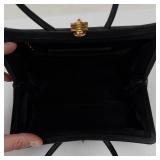 Vintage Talon Black Structured Kiss-Lock Handbag