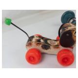 Vintage Fisher-Price Little Snoopy Pull Toy & Wooden Horse Pull Toy (Lot of 2)