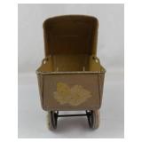 Vintage Wyandotte Tin Litho Doll Carriage Cat Illustrations