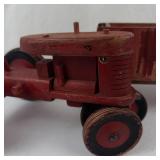 Vintage Wooden Farm Tractor & Wagon Toy