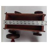 Vintage Wooden Farm Tractor & Wagon Toy