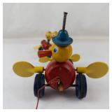 Vintage Fisher-Price Mama Duck & Ducklings Wooden Pull Toy (Lot of 4)