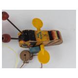 Vintage Fisher-Price Buzzy Bee & Queen Buzzy Bee Pull Toys (Lot of 2)