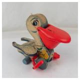 Vintage 1961 Fisher-Price Big Bill Pelican Pull Toy #794