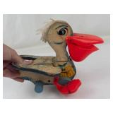 Vintage 1961 Fisher-Price Big Bill Pelican Pull Toy #794