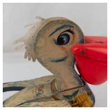 Vintage 1961 Fisher-Price Big Bill Pelican Pull Toy #794