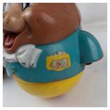 Vintage Fisher-Price Chubby Cub 164 Bear Toy, Fish Rattle & Broken Top Mixed Lot