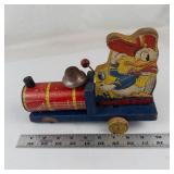 Vintage Fisher-Price Donald Duck Choo-Choo Pull Toy Model 450