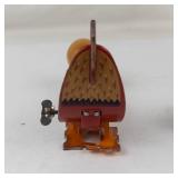Vintage Tin Litho Mechanical Chicken Toy Set (Lot of 2)