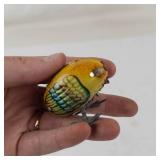 Vintage Tin Litho Mechanical Chicken Toy Set (Lot of 2)