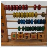 Vintage Wooden Educational Toy & Child