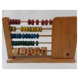 Vintage Wooden Educational Toy & Child