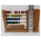 Vintage Wooden Educational Toy & Child