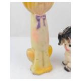 Vintage 1950s Sanitoy Lion & Sun Rubber Puppy Squeak Toys