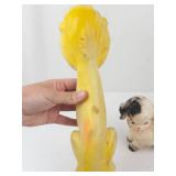 Vintage 1950s Sanitoy Lion & Sun Rubber Puppy Squeak Toys