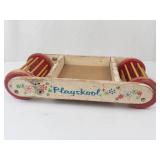 Vintage Playskool Wooden Walker Wagon Infant Toy
