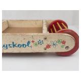 Vintage Playskool Wooden Walker Wagon Infant Toy