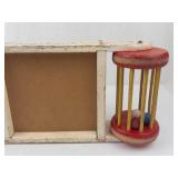 Vintage Playskool Wooden Walker Wagon Infant Toy