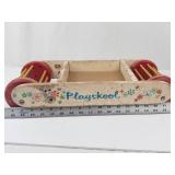 Vintage Playskool Wooden Walker Wagon Infant Toy