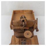 Antique Handmade Folk Art Wooden Dump Truck Toy