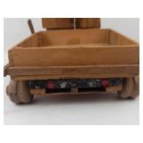 Antique Handmade Folk Art Wooden Dump Truck Toy