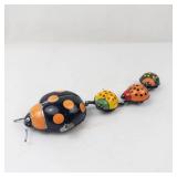 Vintage Tps Japan Tin Wind-Up Ladybug Family Toys (Lot of 4)