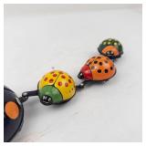 Vintage Tps Japan Tin Wind-Up Ladybug Family Toys (Lot of 4)