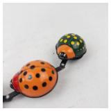 Vintage Tps Japan Tin Wind-Up Ladybug Family Toys (Lot of 4)