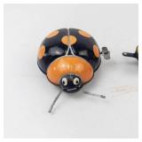 Vintage Tps Japan Tin Wind-Up Ladybug Family Toys (Lot of 4)
