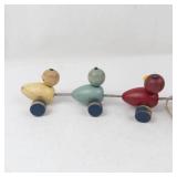 Vintage Fisher-Price Quacky Family Wooden Pull Toy Duck Family