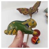Vintage Lithograph Tin Toy Assortment Mixed Lot
