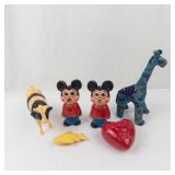 Vintage Plastic Character & Animal Toy Mixed Lot