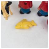 Vintage Plastic Character & Animal Toy Mixed Lot