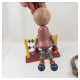 Wooden Toy Abacus, Doll & Beaded Bracelet Mixed Lot