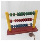 Wooden Toy Abacus, Doll & Beaded Bracelet Mixed Lot