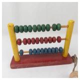 Wooden Toy Abacus, Doll & Beaded Bracelet Mixed Lot