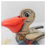 Vintage 1961 Fisher-Price Big Bill Pelican Pull Toy Model 794