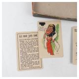 Vintage 1937 Whitman Old Maid Card Game Art Deco Boxed Set