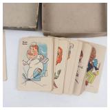 Vintage 1937 Whitman Old Maid Card Game Art Deco Boxed Set