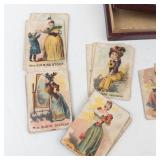 Antique McLoughlin Bros. Old Maid and Old Bachelor Card Game
