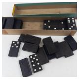 Vintage Halsam Dominoes Set in Original Box