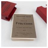Antique 1902 Cincinnati Game Company Fractions Educational Card Game