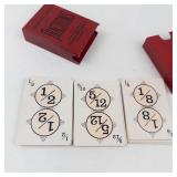 Antique 1902 Cincinnati Game Company Fractions Educational Card Game