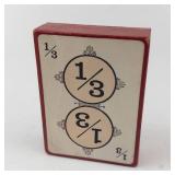 Antique 1902 Cincinnati Game Company Fractions Educational Card Game